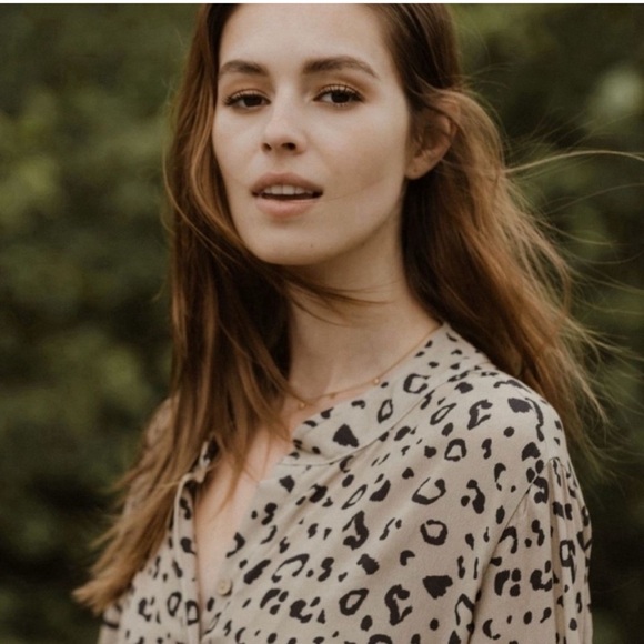 Jackson Rowe Malad Leopard Print Boho Chic Mini Dress Relaxed Fit Womens size XS - Picture 2 of 11